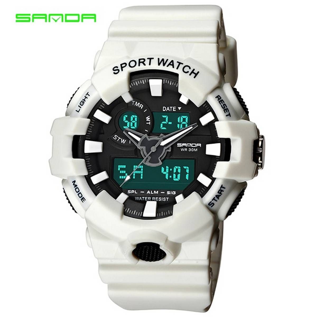 New SANDA Brand Sport Men's Watches  LED Analog Digital Watch Men Waterproof Fashion Electronic Wristwatches 770