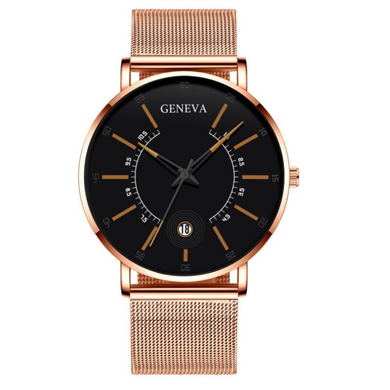 Men Watches 2020 Luxury Fashion Mens Business Watch Ultra Thin Thin Stainless Steel Mesh Belt Quartz Wrist Watch reloj hombre