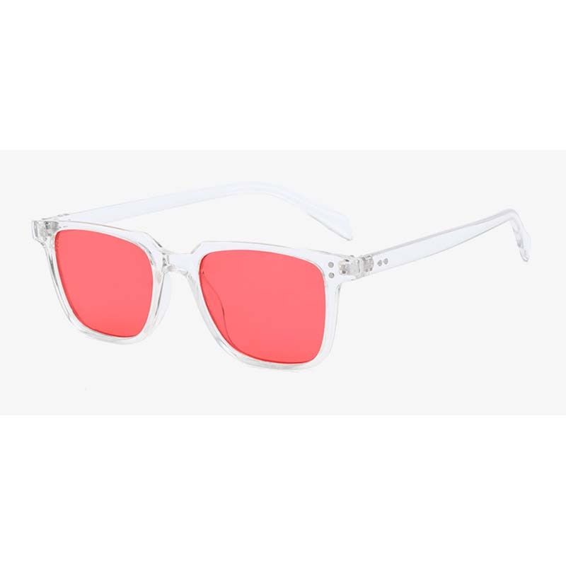4New Square Sunglasses Men Women Retro Metal Rivet Small Frame Sun Glasses Fashion Photochromic Ocean Lens Eyeglasses