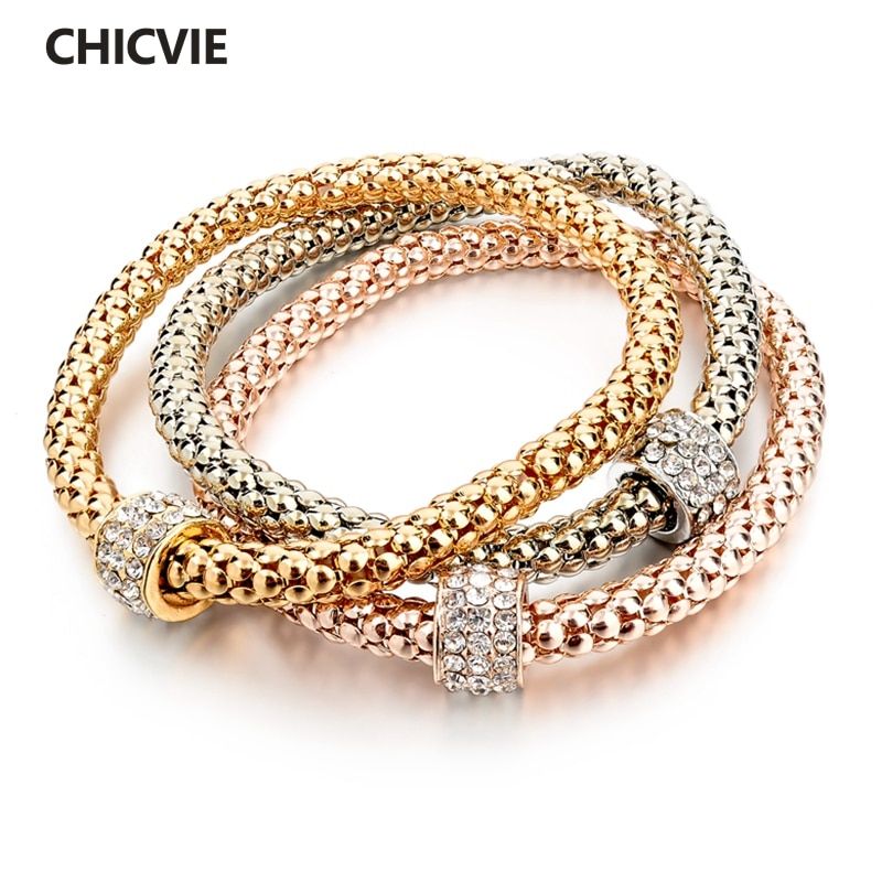 CHICVIE Rose Gold Color Bracelets For Women Casual Love Female Turkish Jewelry 2017 Gift Pulseras