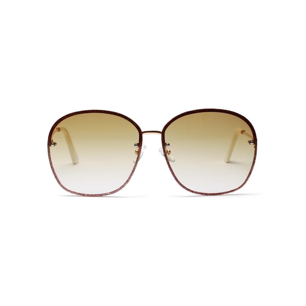 Gradient yellowRed Son 2019 fashion designer sunglasses ladies retro oval polarizer metal frame UV400 glasses