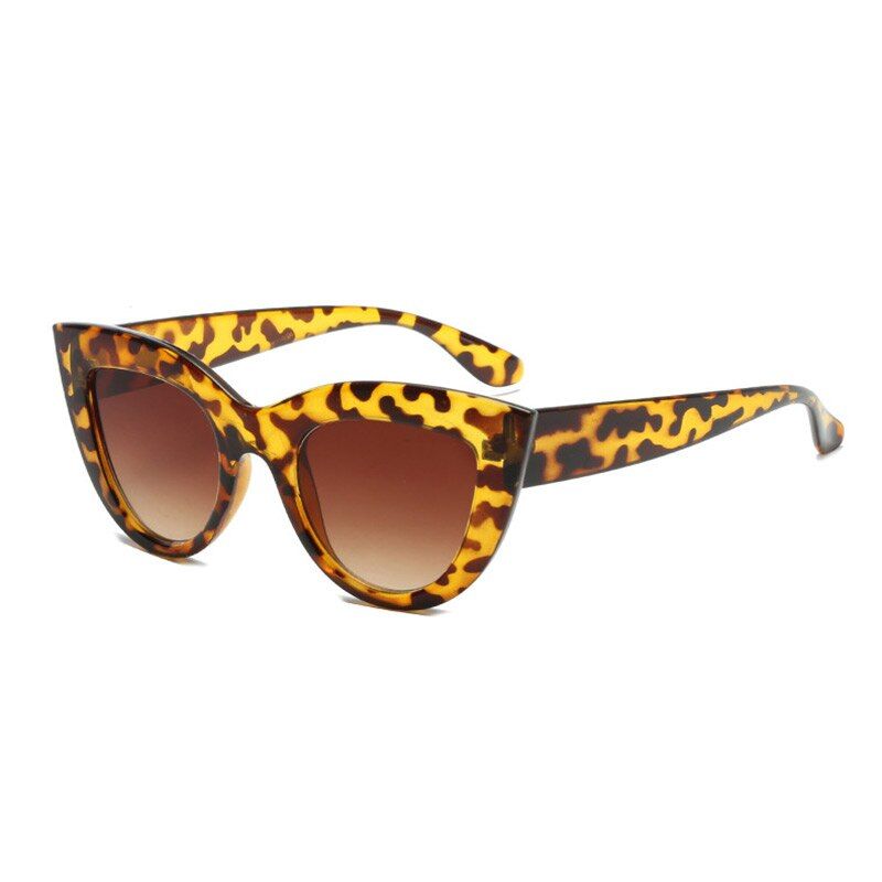 C6Leopard-TeaBlack Classic Cat Eye Women Sunglasses Designer Brand Trend Style Glasses Eyeglasses