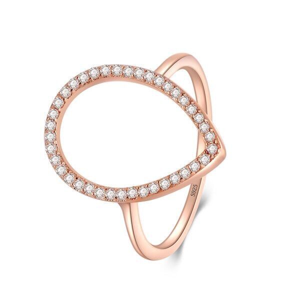 Modian New Fashion Instagram Pear Water Drop Classic Ring Engagement Jewelry Sparkling 100% 925 Sterling Silver Rings For Women