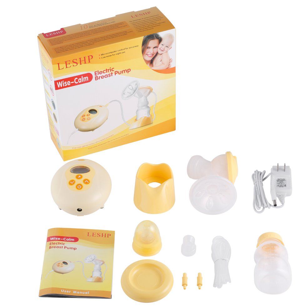 LESHP Large Suction Single Electric  Pump Baby Feeding BPA Free