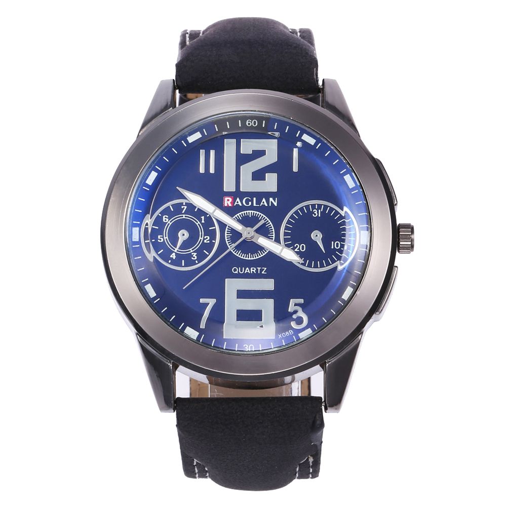 Fashion Sub-dials Arabic Numbers Men  Quartz Business Wrist Watch Gift