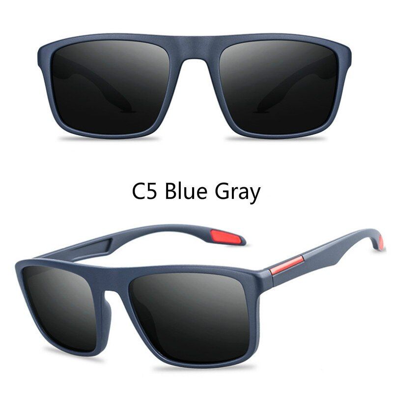 C5 Blue GrayBlack Polarized Sunglasses Men Driving/Sports Sunglasses Oval Polarized Shades For Men/Women UV400 EyeWear Male Female