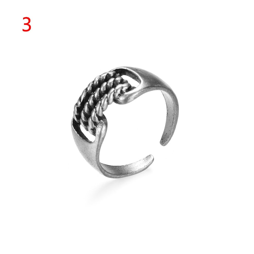 1pcs Vintage Silver Color Metal Punk Chain Cross Open Rings Belt Buckle Design Finger Rings for Women men Party Jewelry Gifts