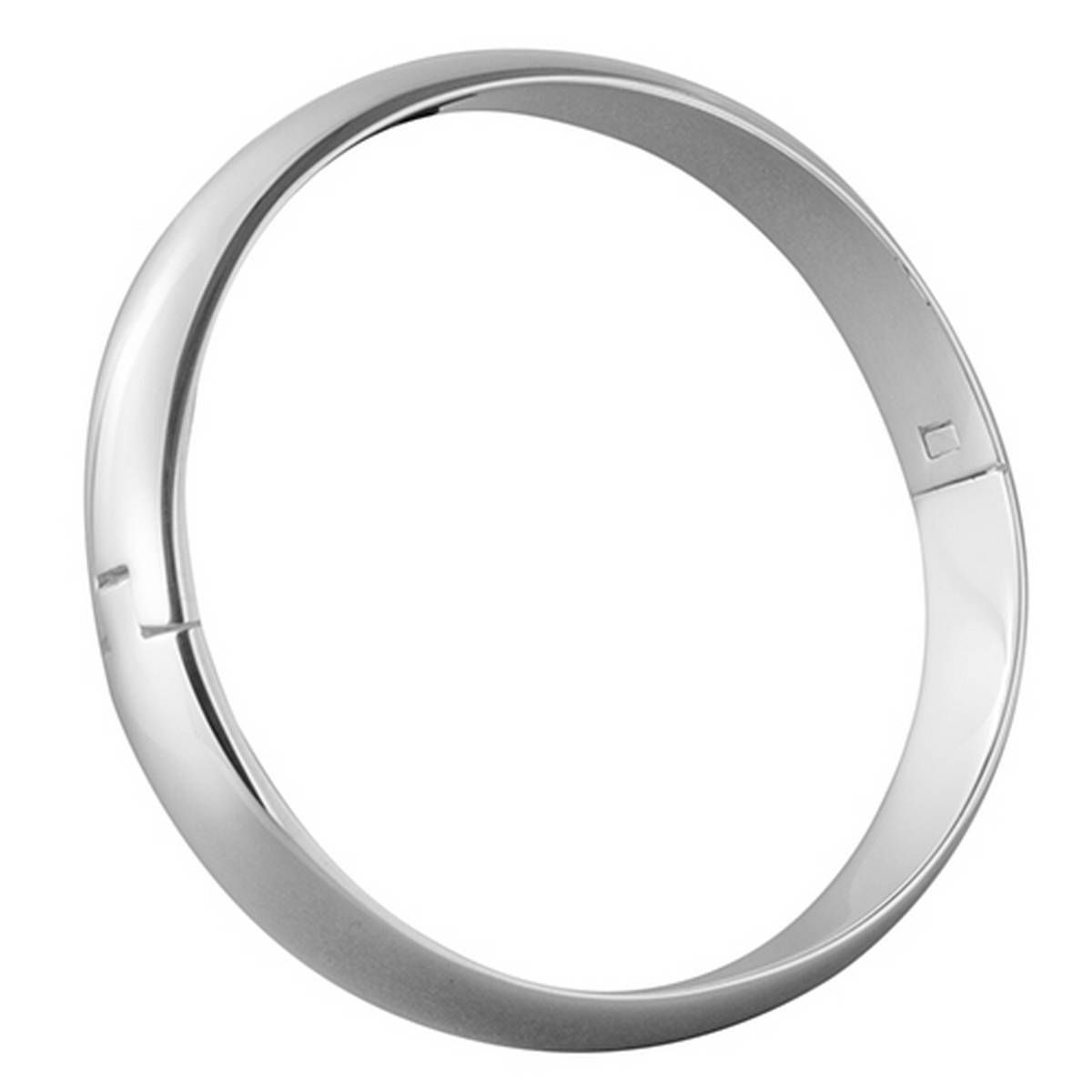 Silver Stainless Steel Bangle Bracelet For Men