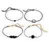 4Pcs/Set Women Fashion Love Heart Hollow Lotus Round Ball Leaf Brelet Jewelry