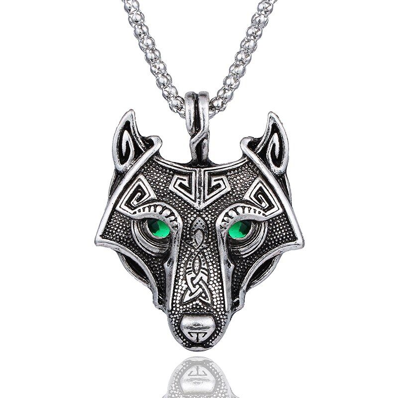 2018 Game 3 Wild Wolf Head Necklace Men Collier Wizard Wolf Wild Hunt 3 Wizard Figure Game Graduation Gifts