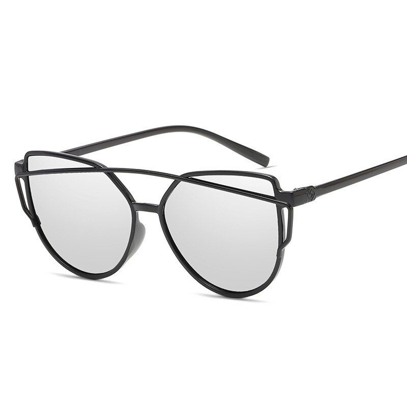 Black SilverLeonLion 2019 Cat Eye Sunglasses Women Classic Colorful Mirror Outdoor Oculos De Sol feminino UV400 Brand Designer Sun Glasses