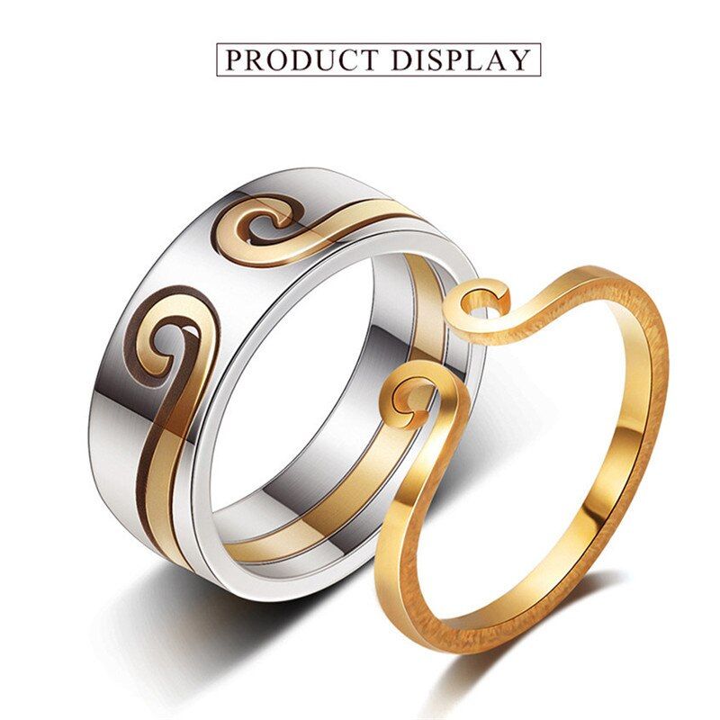 Monkey King Magic Double Open Rings for Women Birthday Party Gifts Jewelry Gold Color Stainless Steel Female Daily Wear Jewelry
