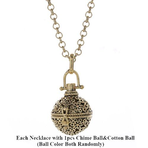 Mexico Chime Relaxing Musical Angel Ball Caller Locket Pregnancy Necklace for Aromatherapy Essential Oil Pregnant Women