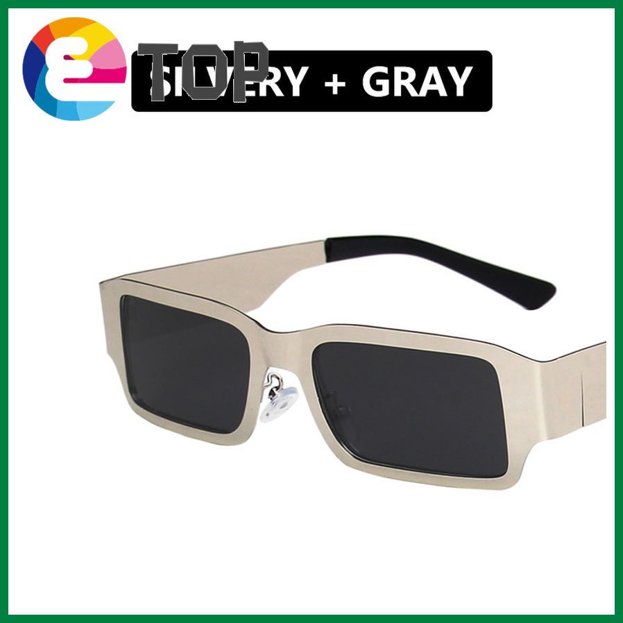 Steel leather metal square sunglasses sunglasses female personality trend sunglasses
