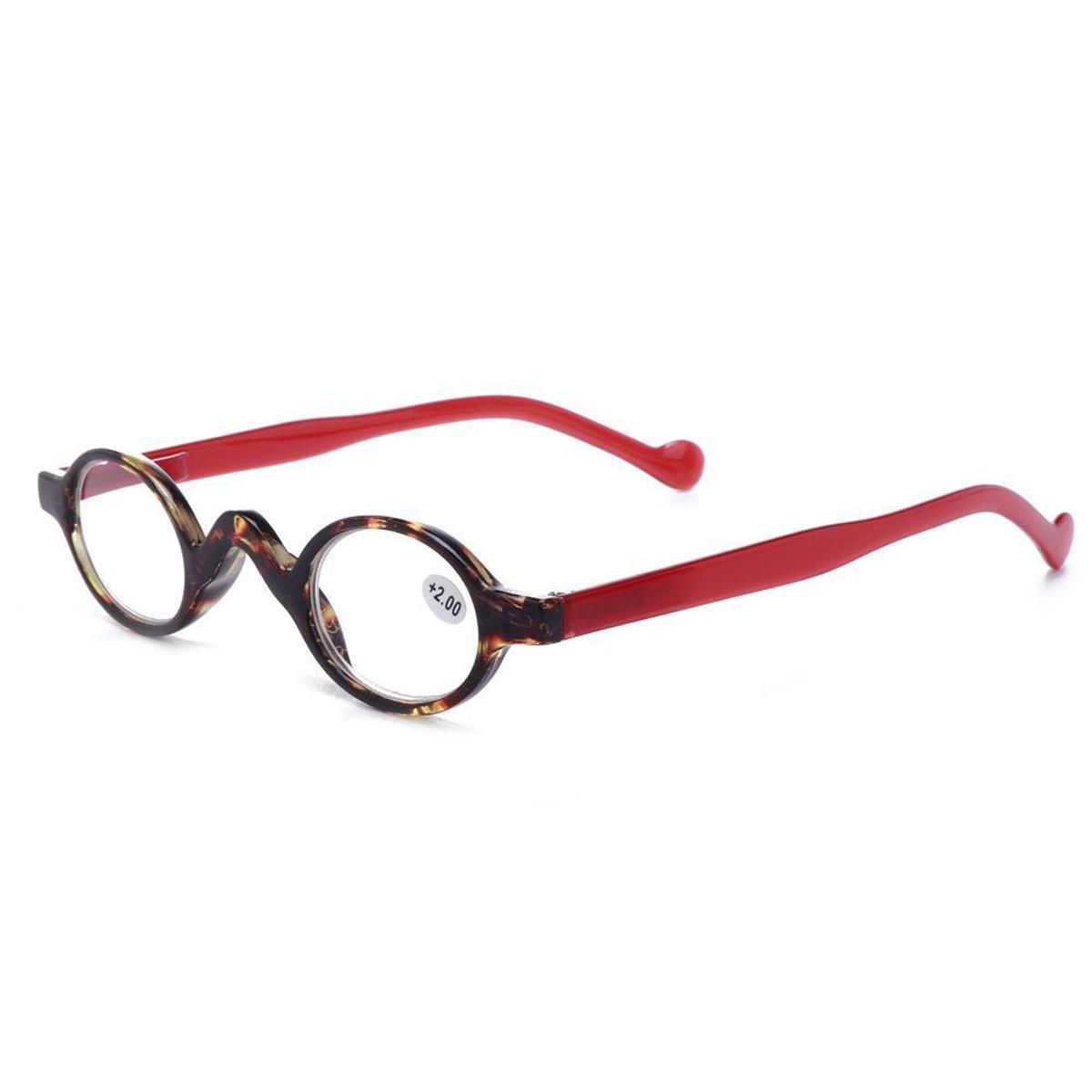 300 Degree Womens Mens Plastic Frame Vintage Small Round Frame Reading Glasses Simple Durable Glasses