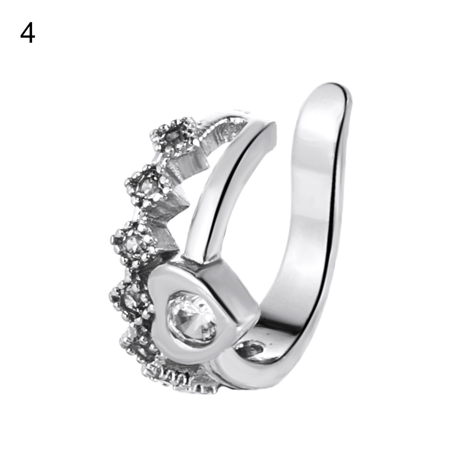 Earbone Clip Fine Workmanship Cubic Zirconia C-Shape Ear Cuff