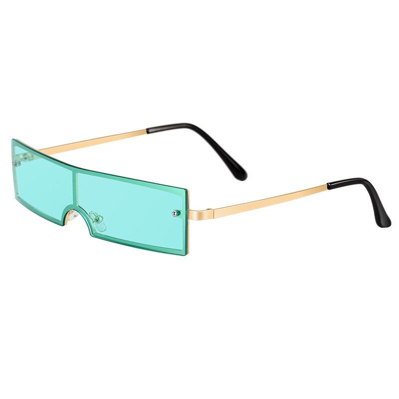 C52020 Trend Fashion Rectangle Sunglasses Women Brand Designer Fashion Green Red Clear Lens For Female Retro Eyewear UV400
