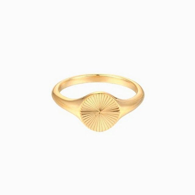 High Quality Waterproof Stainless Steel Croissant Rings For Women Braided Twisted Signet Chunky Dome Ring Stacking Band Jewelry