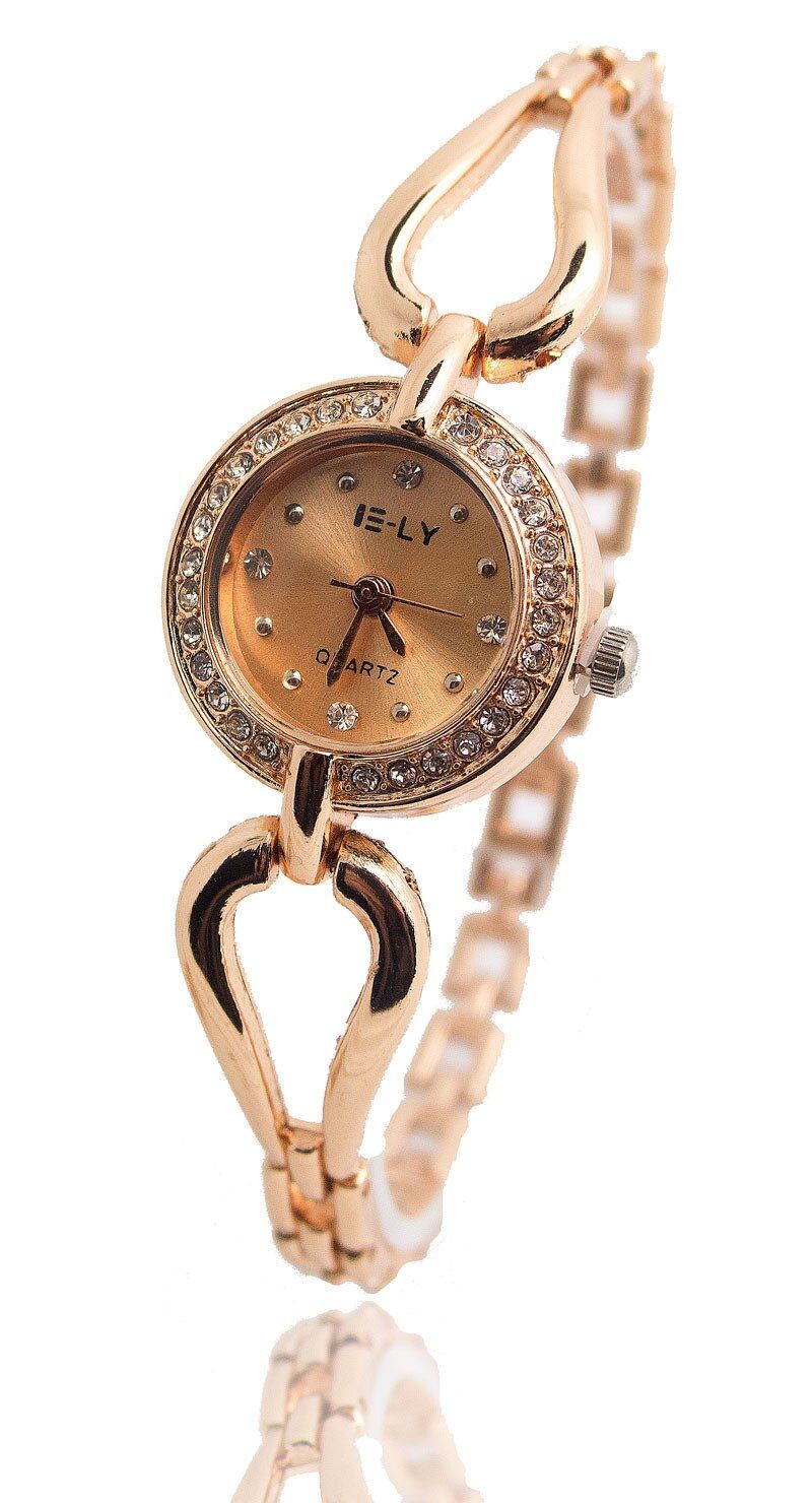 3 Colors  Rose Gold Bracelet Watch Women Ladies Crystal Dress Quartz WristWatch Relogio Feminino E059