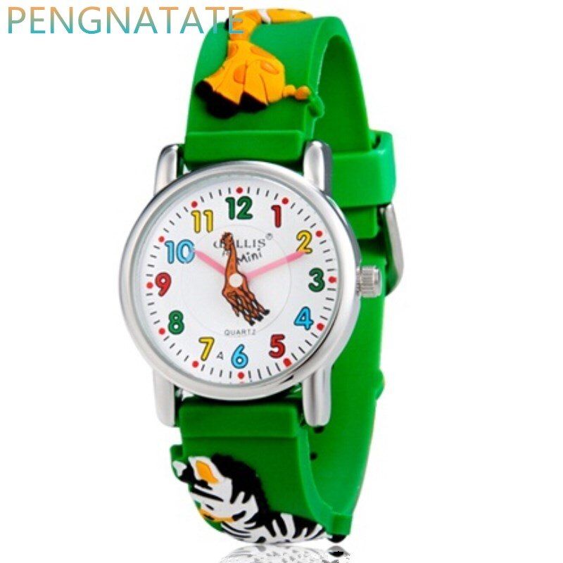 WILLIS Luxury Brand Children Watches Quartz Watch Analog 3D Flowers Rubber Clock Children Sports Waterproof Watches