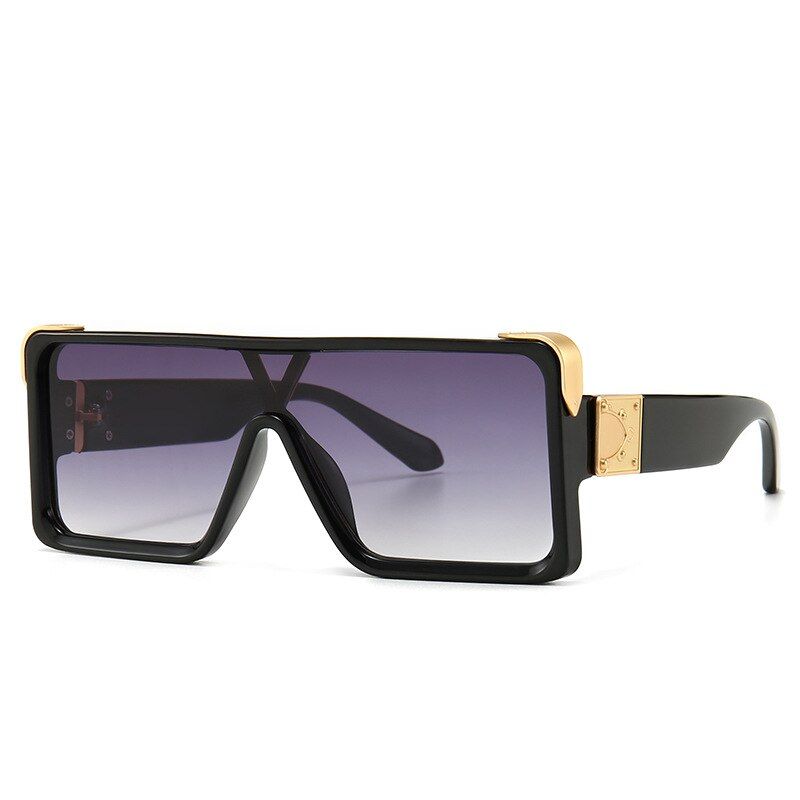 C8Oversized Square Luxury Sunglasses Women Luxury Brand Fashion Retro Lens Female Metal Sun Glasses Men Gafas Glasses