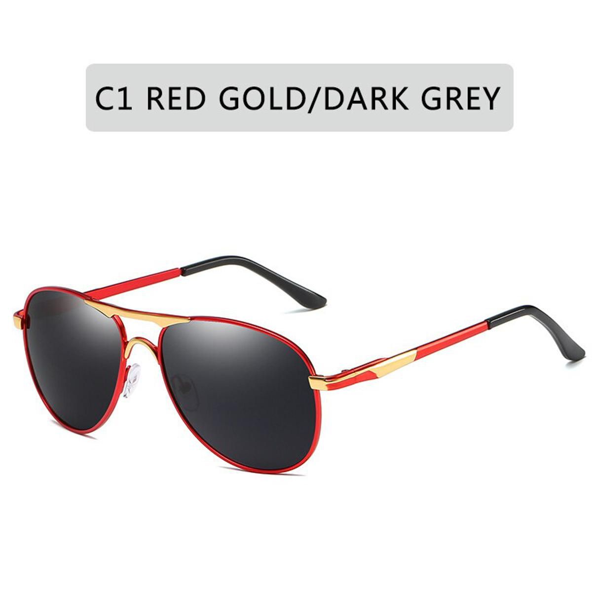 C1Vintage Metal Polarized Sunglasses Men Brand Designer Classic Sun glasses Coating Lens Driving Eyewear For Women Oculos De Sol