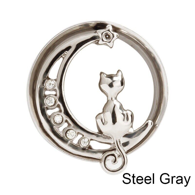 1Piece Surgical Steel Ear Tunnel Ear Reamer Cat Ear Plug Crystal Gauges Body Piercing Jewelry Ear Expander 8-16mm