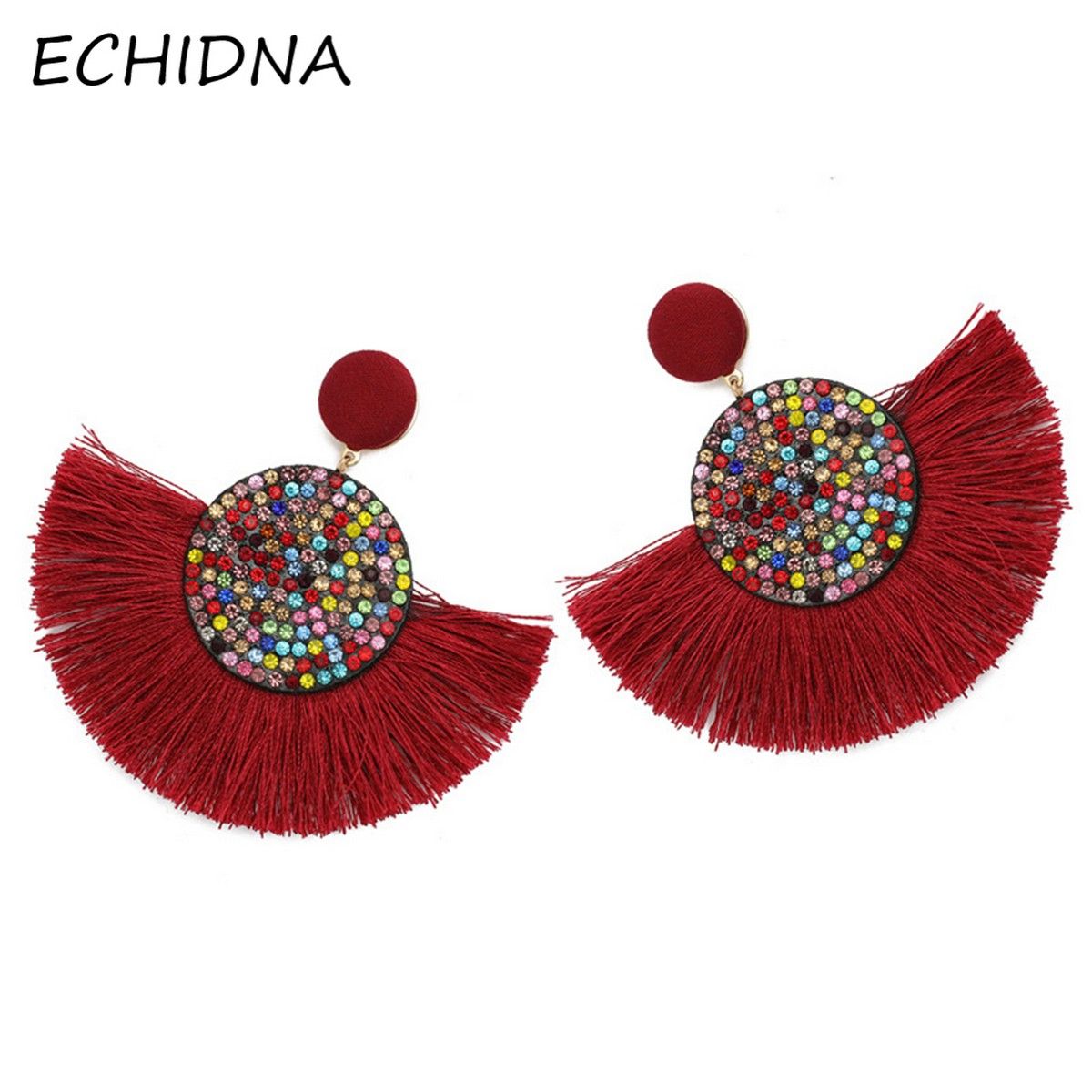 Tassel Rhinestone Inlaid Ear Stud