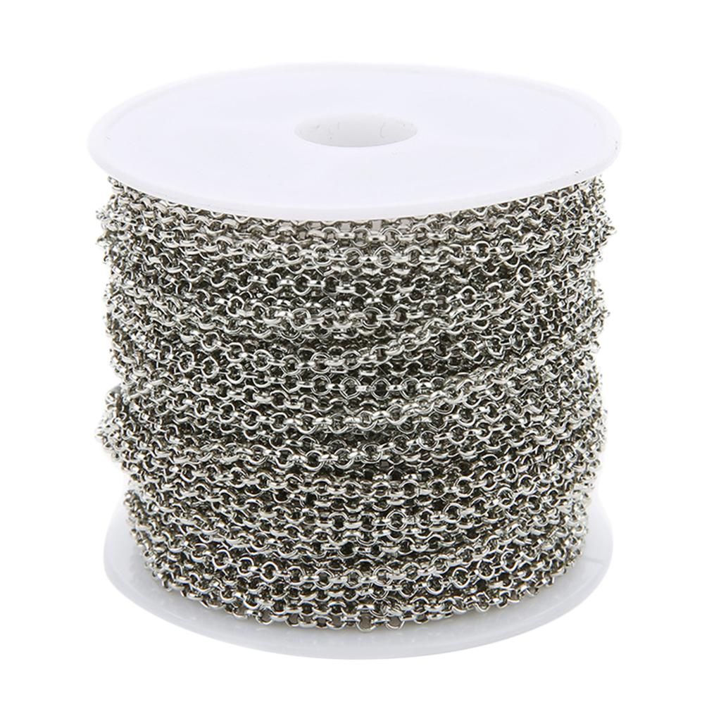 2x 1 Roll of Iron Wire Metal Chain for DIY Decorative Accessories