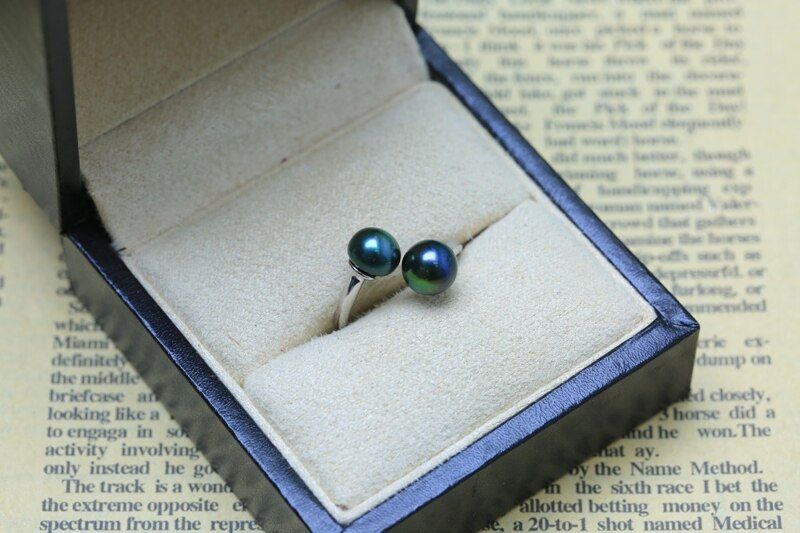 BaroqueOnly Pearl Ring Jewelry Silver Interlaced Rings Freshwater Pearl Wedding Ring 925 Sterling Silver Jewelry for Women Gift