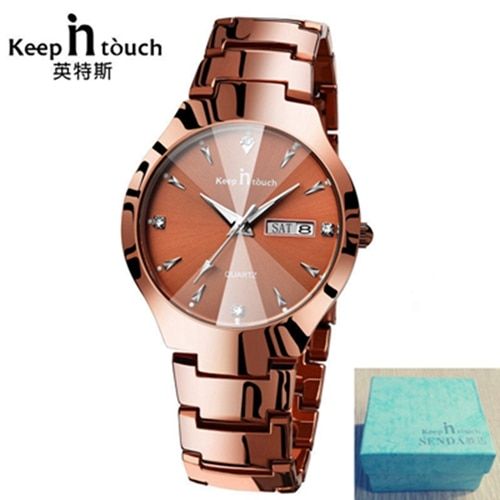 KEEP IN TOUCH Fashion Simple Men's Watch Alloy Quartz Men's Watch Luminous Waterproof men clock male relogio masculino Assista