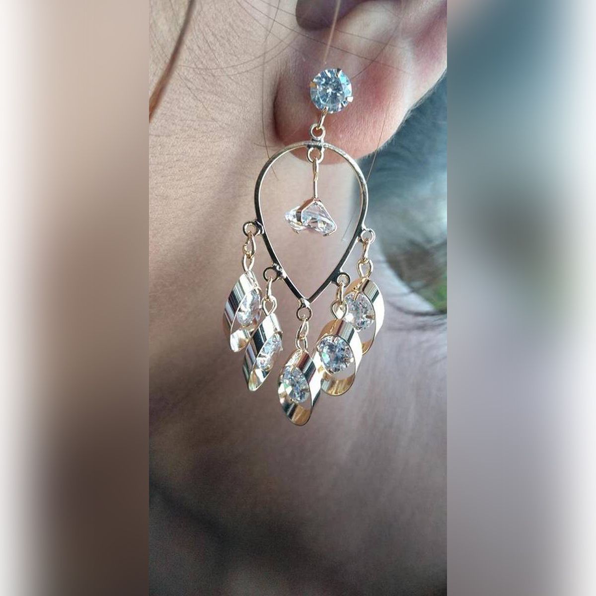 Tin alloy Earring for woman