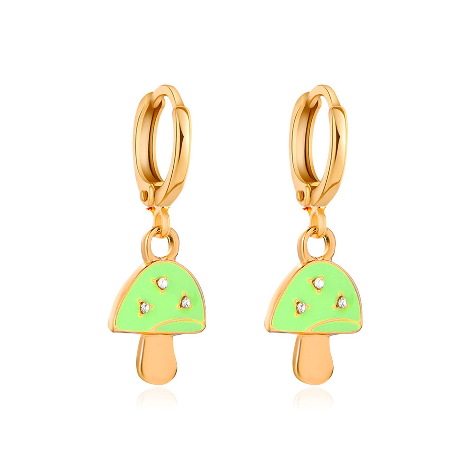 Dangle Earrings Punk Piercing Bright Color Clip Earrings
