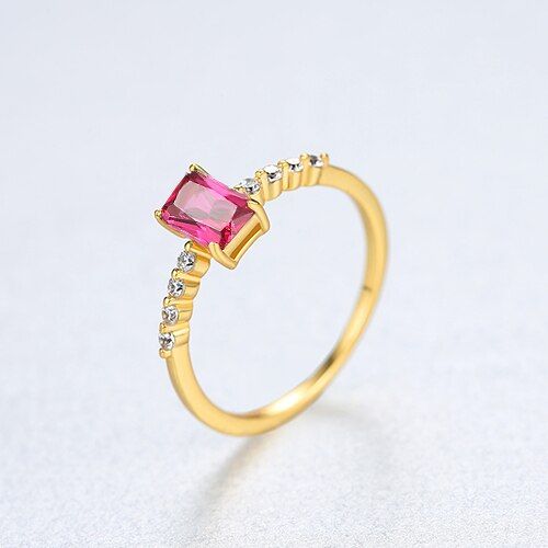 CZCITY Mystic Princess Cutting Topaz Wedding Ring for Women 925 Silver Sterling Bridal Promise Gemstone Ring Fine Jewelry Gifts