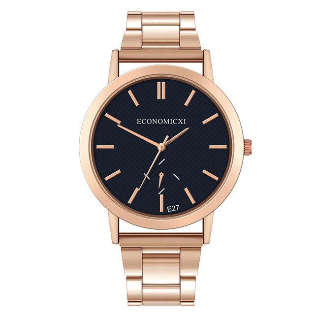 Quartz Dial Men Watch Business Stainless Steel Strap Watches Women Clock Ladies Male Quartz Wristwatch