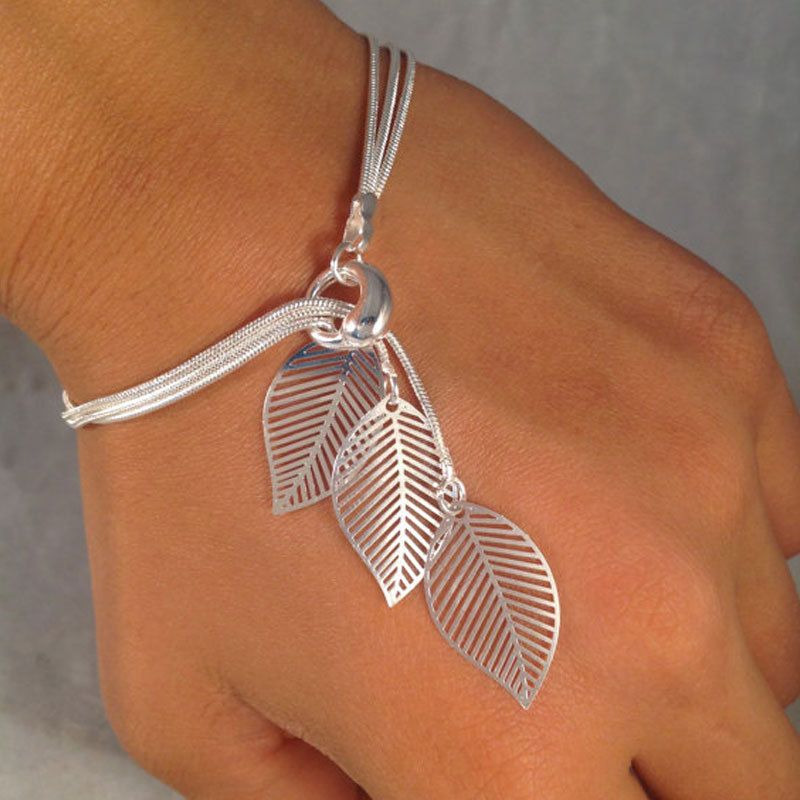 Heart Leaf Bracelet Ladies Bengle Women Anklet Fashion Wedding Party Jewelry Gift