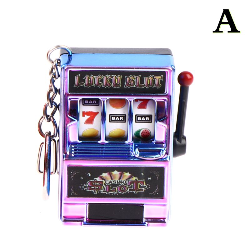 Key Chain Creative Mini Slot Machine Keychain Jingle Car Keychains for Children Party Gift