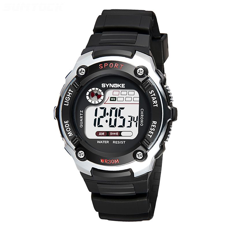 SYNOKE Children Waterproof Watch classic Digital Kids Boys Clock Gift For Kid Electronic Sports Wristwatches relogios infantis