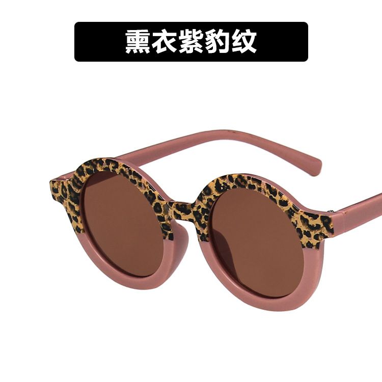 Round frame color matching children's sunglasses boys and girls cute photo sunglasses trendy baby sunglasses