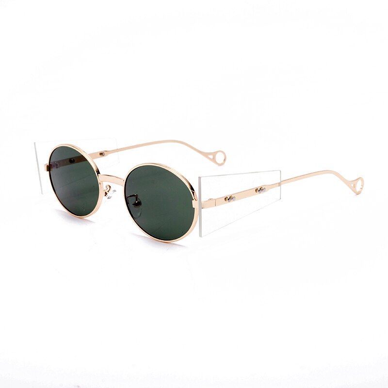 2Round Vintage Sunglasses Women 2020 Luxury Brand Oval Steampunk Sun Glases Retro Punk Glasses Fashion Eyewear Shades UV400