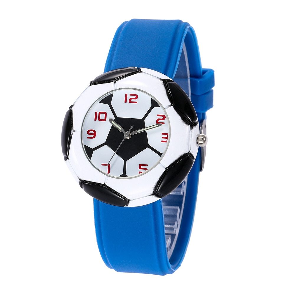 Fashion Watch 1pcs White Black Football Style Silicone Strap Lady Men Lady Boy Girl Quartz Wristwatch Gift children boy watches