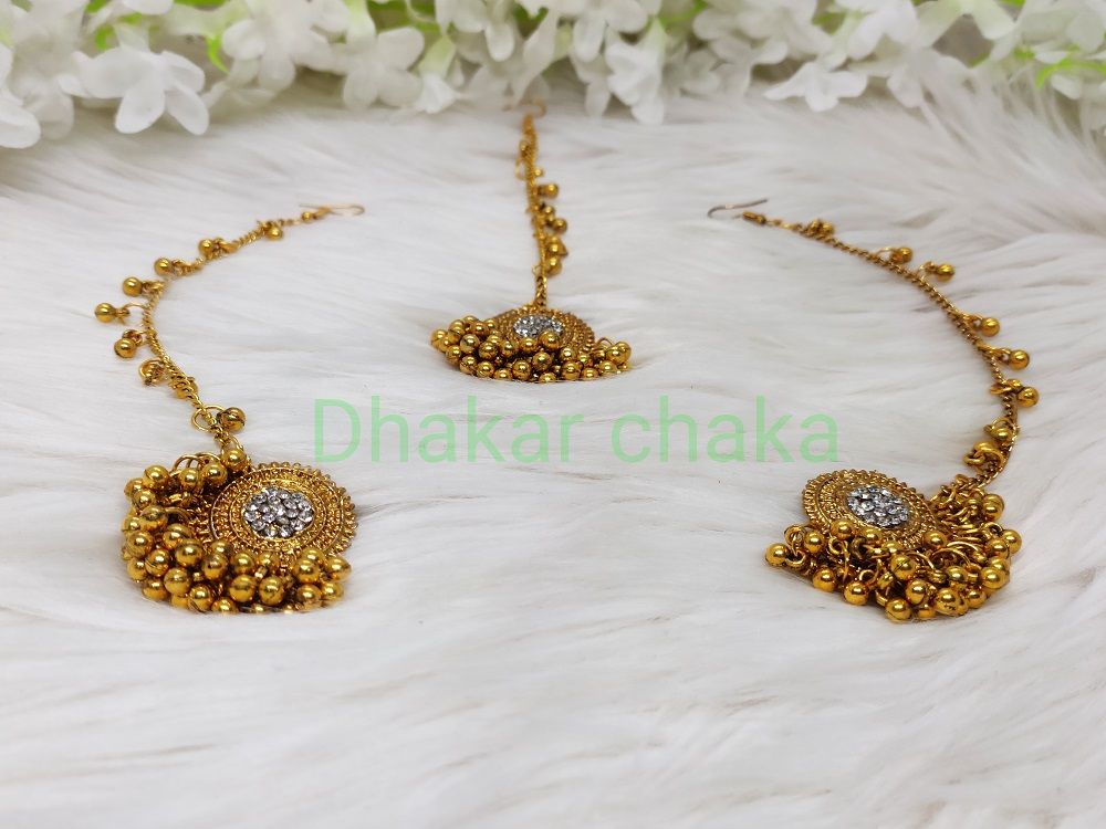 New Bahubali Earrings Kaner dul Tana & Tikle for Women
