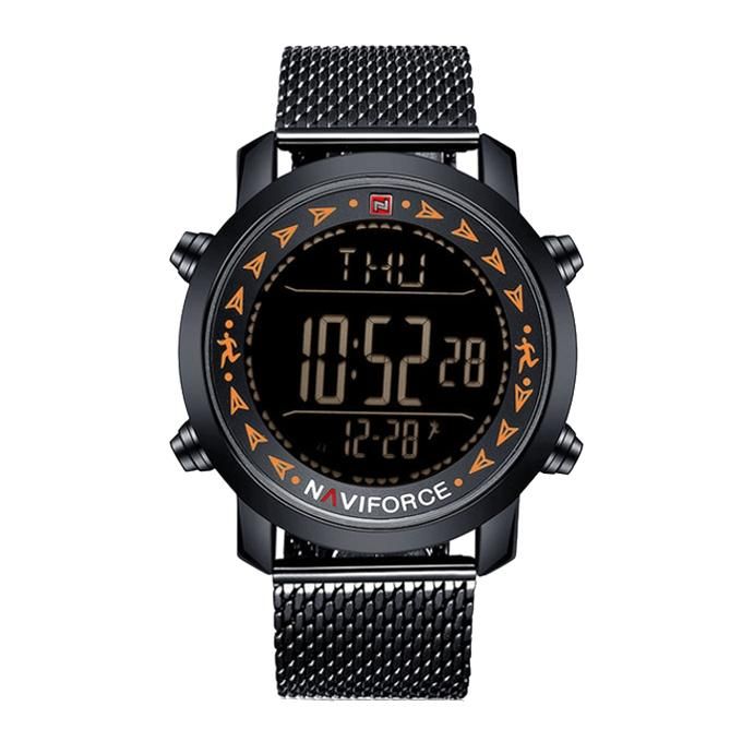 NF9130 - Stainless Steel Digital Watch for Men - Black