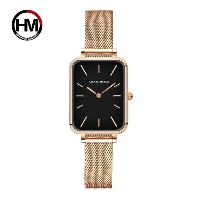 Luxury Ladies Bracelet Quartz Watch Ultrathin Simple Fashion Japanese Movement Stainless Steel Mesh Belt Watch