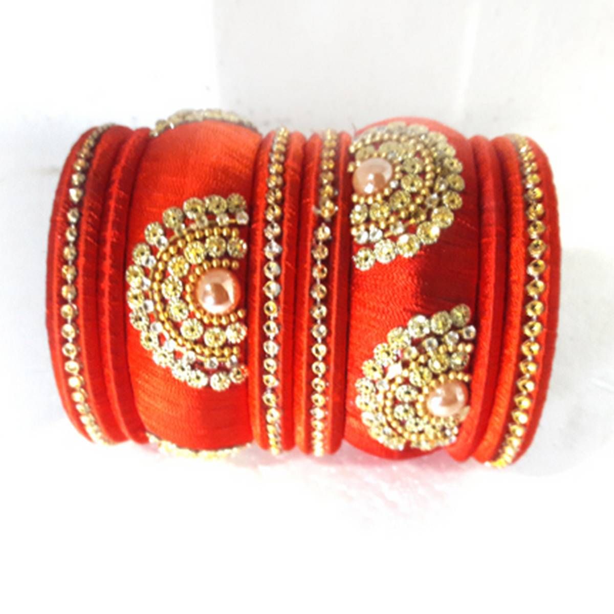 Indian Kundun Work Churi-Red - 26 Size
