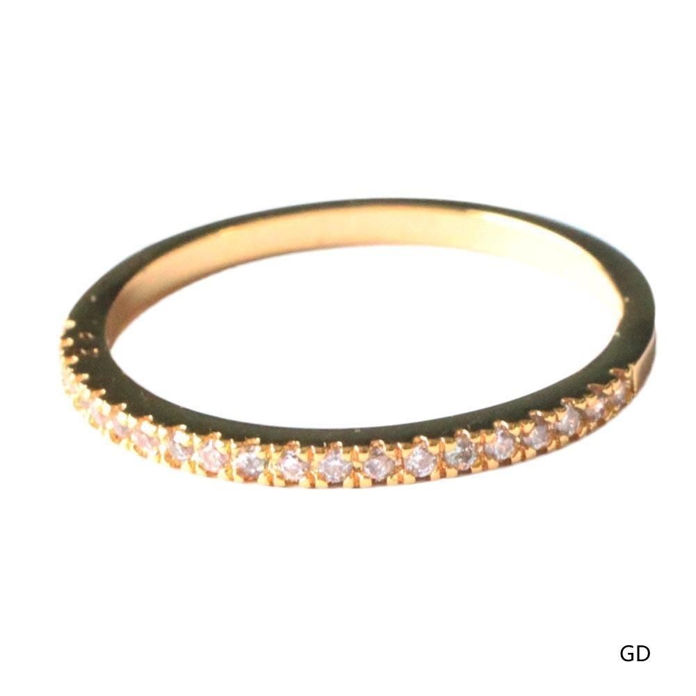 Women ple ail Ring Crystals Inlaid Fashionable hin Jewelry Decoration