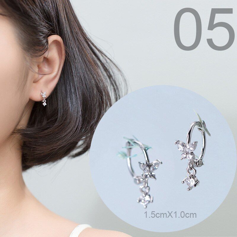 2018  925 Solid Sterling Silver Star Small Stud Earrings For Girls Teens Gift Womens Fashion Jewelry DS900