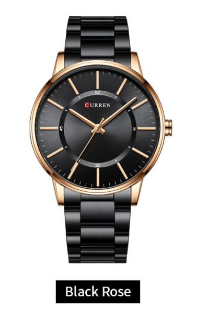 CURREN 8385 Simple Thin Quartz Watches for Men Classic Business Stainless Steel Clock Relogio Masculino