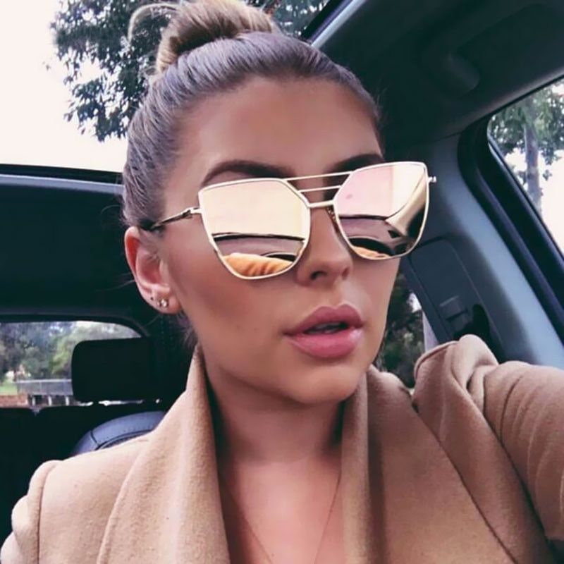 Pink2020 Retro Metal Women Sunglasses Vintage Brand Designer Men Coating Mirror Gradient Classic Square Sun Glasses UV400 Oculos