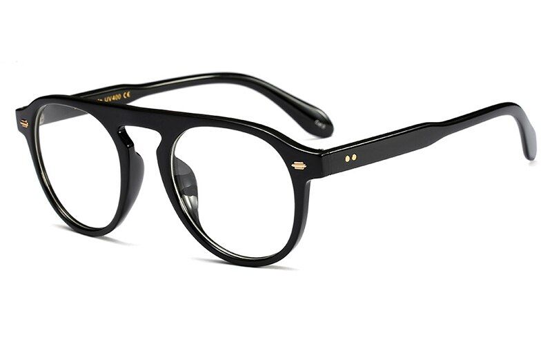 Bright Black ClearRunBird Chic Ladies Square Round Sunglasses Women Yellow Gradient Vintage Sun Glasses For Woman Retro Men Eyewear Female Shades